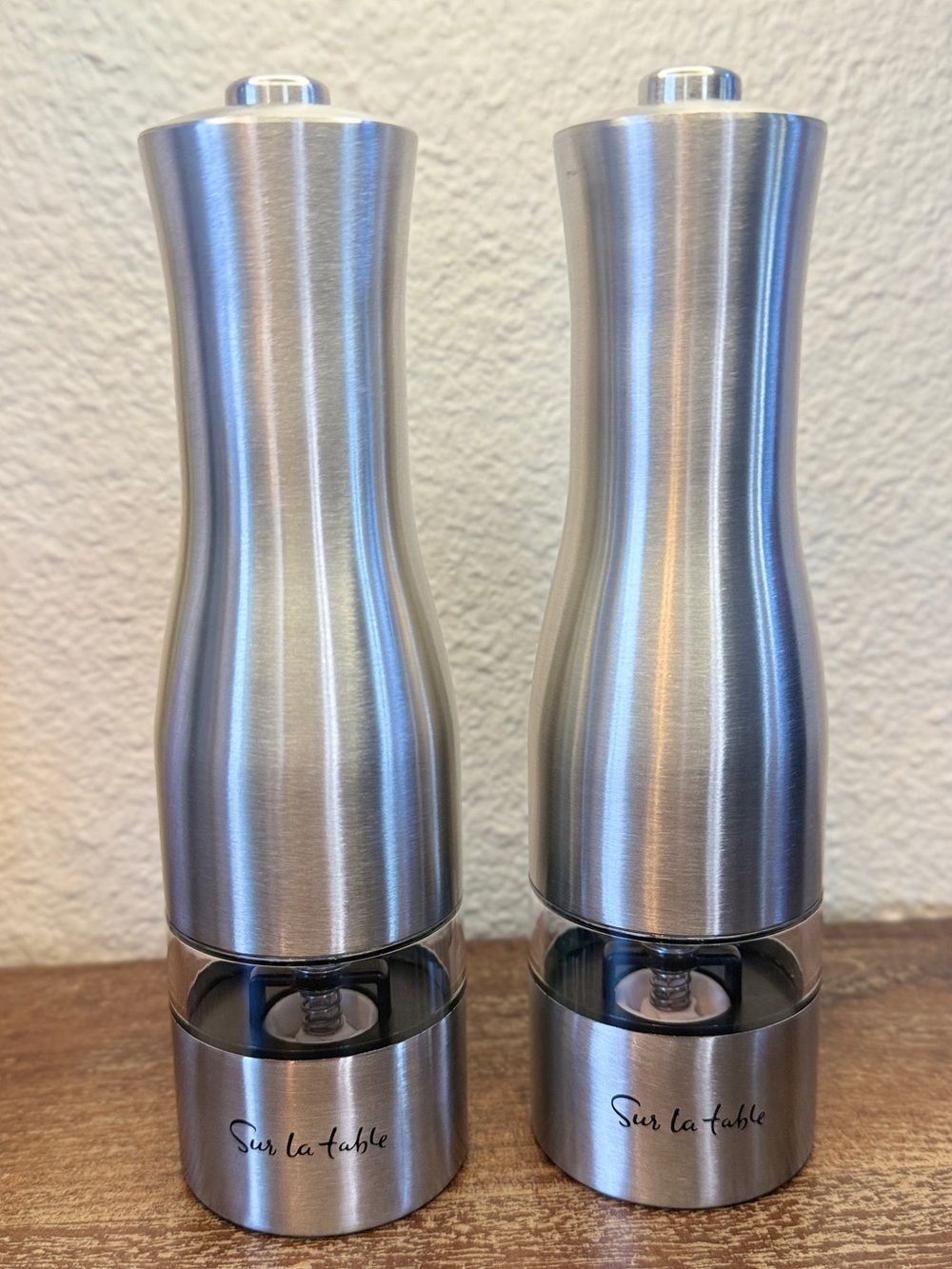 Sur La Table Stainless Steel Electric Salt & Pepper Grinder Set - Picture 16 of 16